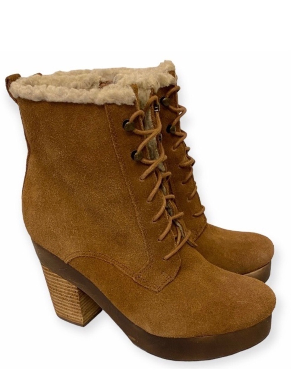 Ralph Lauren Denim & Supply Carsyn Women’s Boots Size 7.5 Suede Chunky Heel Shoe